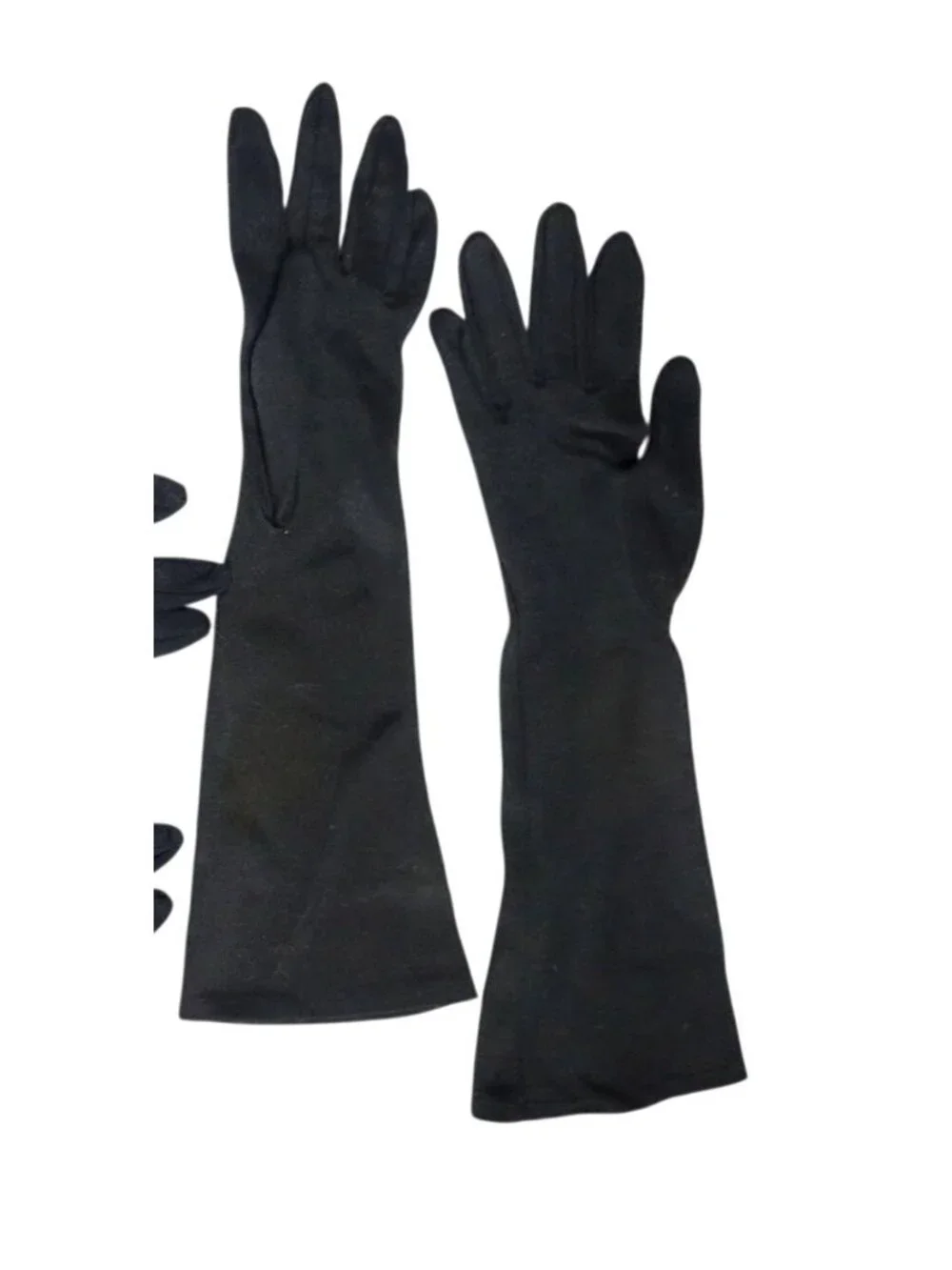 Vintage Van Raalte Long Black Gloves Lot Of 3 Elegant